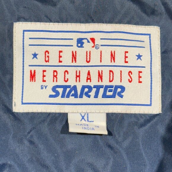 Vintage Cleveland Indians Genuine Merchandise Starter Jacket XL Navy/Red 90's - Picture 5 of 13